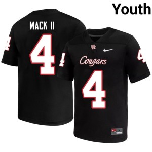 UH Coogs Black Brandon Mack II College Football University #4 Youth Jersey 581378-312
