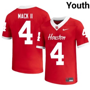 UH College Football #4 Brandon Mack II Red Youth Player Jersey 189015-229