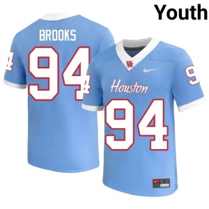 UH Cougars College Football 2026-27 Blue Youth Carmello Brooks #94 Jerseys 133247-730