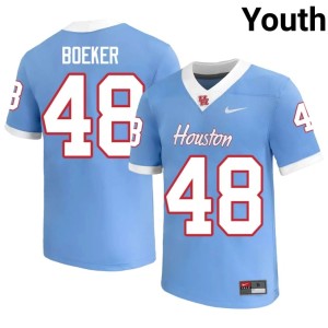 U of H Cougars Youth Grayson Boeker College Football Blue Alumni #48 Jerseys 292285-153