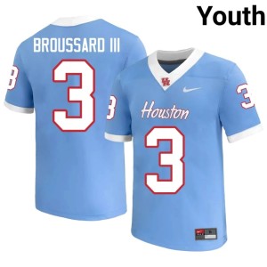 Cougars #3 Youth 2026-27 Harvey Broussard III Blue College Football Jerseys 735714-822