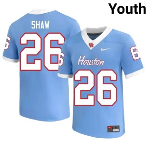 Houston Cougars Youth Jamaal Shaw #26 Blue Game College Football Jersey 241763-226