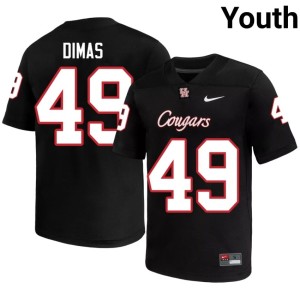 Cougars Youth College Football Jonathan Dimas #49 Replica Black Jersey 785507-157