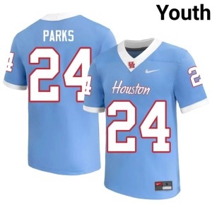 Cougars Youth Keany Parks #24 NCAA Blue College Football Jersey 199887-209