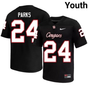 University of Houston Keany Parks Youth Alumni Black College Football #24 Jerseys 911067-537