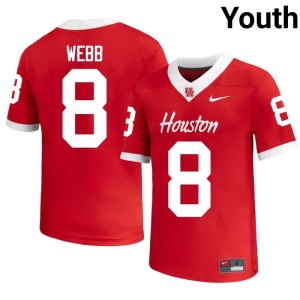 Houston Youth College Football NCAA Kentrell Webb #8 Red Jerseys 185629-824