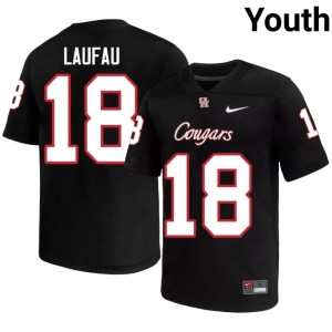 University of Houston Cougars College Football Youth Game Khalil Laufau Black #18 Jerseys 121109-188
