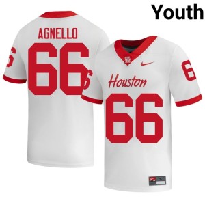 Cougars #66 Official College Football White Youth McKenzie Agnello Jerseys 389695-921