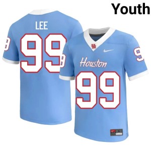 UH Cougars College Football #99 Quindario Lee Youth Official Blue Jersey 648448-425
