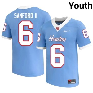 UH Cougars Blue Re'Shaun Sanford II Official Youth College Football #6 Jersey 754807-904