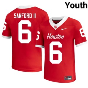 Cougars Player College Football Re'Shaun Sanford II Red #6 Youth Jerseys 160360-699