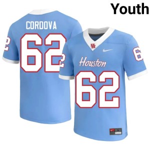 UH Cougars #62 College Football Ricardo Cordova Youth 2026-27 Blue Jerseys 138677-420
