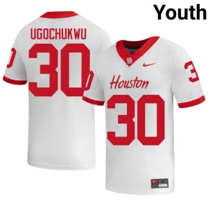 UH Cougars College Football Player Youth Richmond Ugochukwu White #30 Jersey 894010-296
