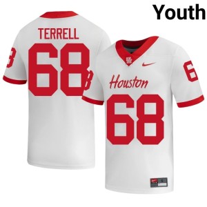 Houston Cougars White High School Sean Terrell Youth College Football #68 Jersey 284503-279