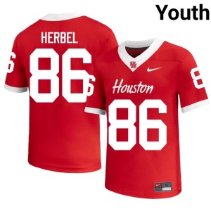 University of Houston #86 Wyatt Herbel College Football Youth Stitched Red Jersey 639960-669