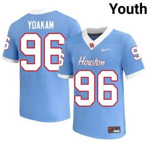 University of Houston Cougars Zac Yoakam 2026 College Football #96 Blue Youth Jerseys 853027-971