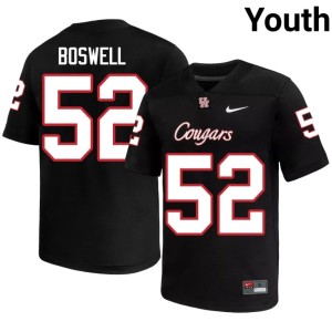 Cougars Black College Football #52 Stitched Youth Anthony Boswell Jerseys 862004-329