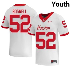 Houston Coogs College Football Youth Anthony Boswell NCAA White #52 Jersey 418948-584