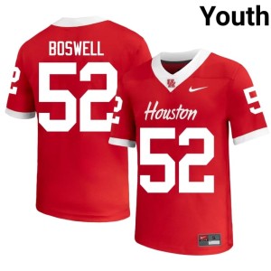 Coogs Red Youth Anthony Boswell #52 College Football Player Jersey 745118-688