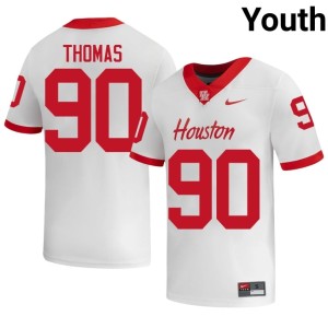 HOU Cougars 2026-27 College Football #90 Youth De'Marion Thomas White Jersey 746837-706