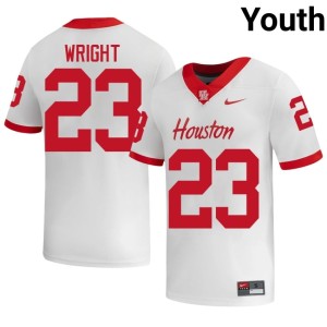 Cougars Alumni College Football #23 White Elmo Wright Youth Jerseys 278266-683