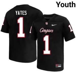 Houston Cougars Black Jaden Yates University Youth #1 College Football Jersey 902563-949