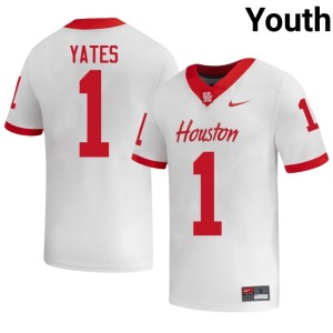 UH Coogs Youth College Football Replica Jaden Yates #1 White Jersey 368076-641