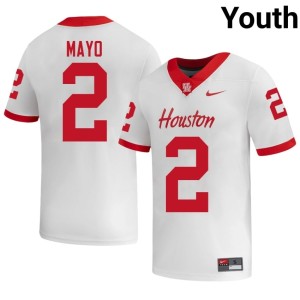 UH Coogs University Youth White College Football #2 Jalen Mayo Jersey 711422-393