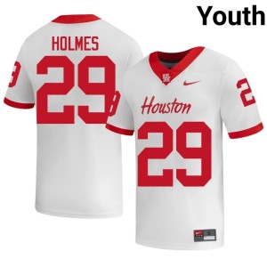 Cougars Javen Holmes Youth College Football Stitched #29 White Jersey 167942-885