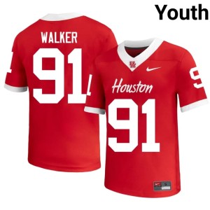 Houston Coogs Red Kaleb Walker Youth College Football Limited #91 Jersey 748148-566