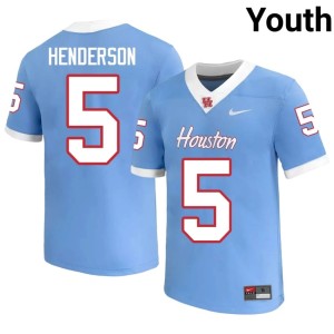 Cougars Keisean Henderson #5 College Football Youth Blue Replica Jerseys 372145-440