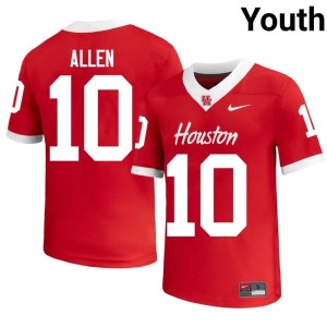 UH Coogs Kyle Allen Youth College Football #10 Red High School Jersey 156647-979