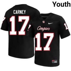 Cougars Youth Black College Football Official #17 Luke Carney Jerseys 947235-864