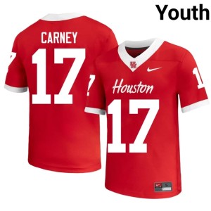UH Cougars College Football Luke Carney #17 Youth 2026-27 Red Jerseys 749845-300