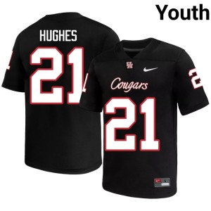 Houston College Football High School Youth Black Makhi Hughes #21 Jersey 478853-355