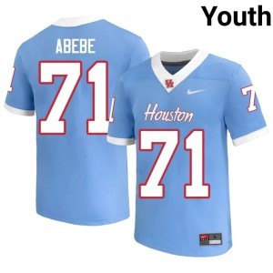 Houston Official Youth Noah Abebe #71 Blue College Football Jerseys 392718-978