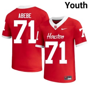 Houston Red Noah Abebe Youth College Football High School #71 Jerseys 359291-922