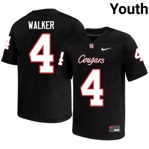 UH Alumni Trent Walker College Football Black Youth #4 Jerseys 704176-270