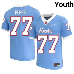 Cougars NCAA Youth College Football Troy Pless Blue #77 Jersey 763173-653