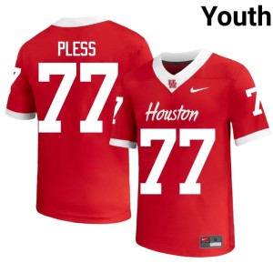 University of Houston Cougars Limited Troy Pless #77 Red Youth College Football Jerseys 242638-342